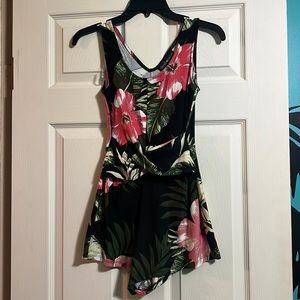 Derek Heart Black Floral Romper
